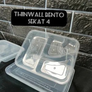 Thinwall bento sekat 4 bintang