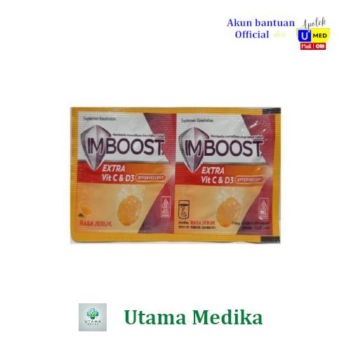 Imboost Extra Vit C & D3 Rasa Jeruk Strip 2 Tablet Effervescent