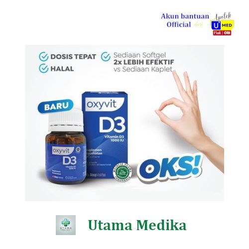 Oxyvit D3 1000 IU Botol 60 Kapsul