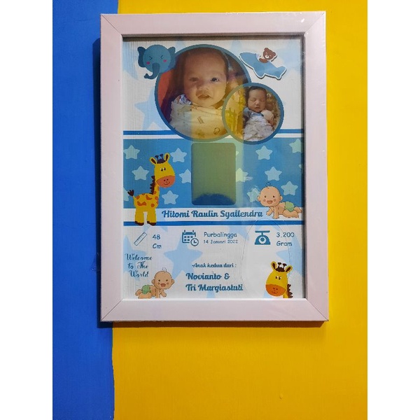 gift frame biodata baby