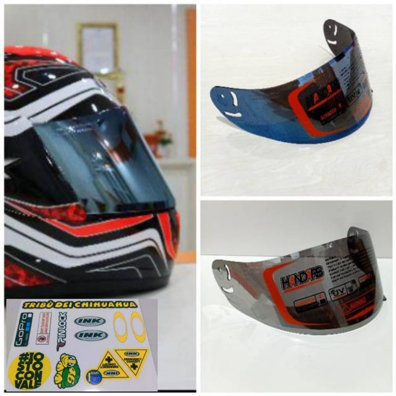 flat visor ink cl max bonus stiker visor
