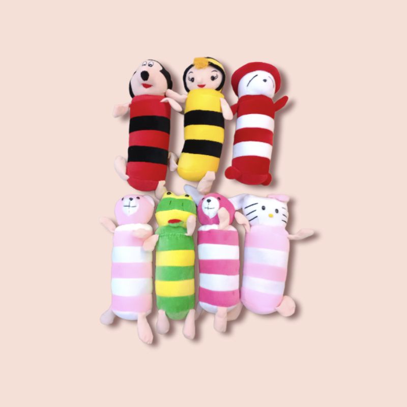 Boneka guling mini karakter mainan boneka mini karakter