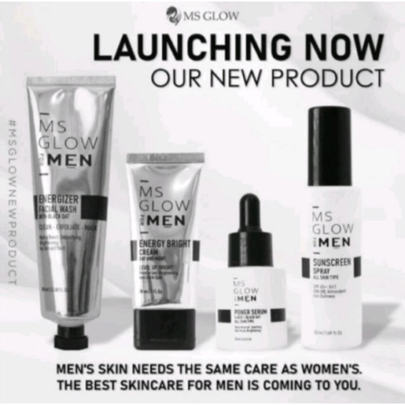 MS GLOW FOR MEN | PAKET BASIC, PAKET COMPLITE MS GLOW MEN
