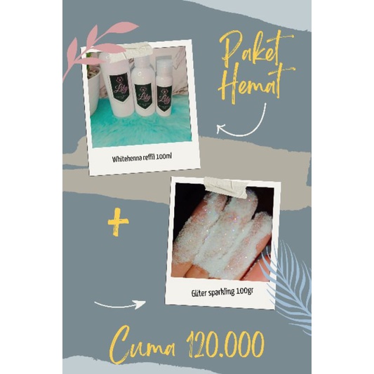 Paket whitehenna + gliter
