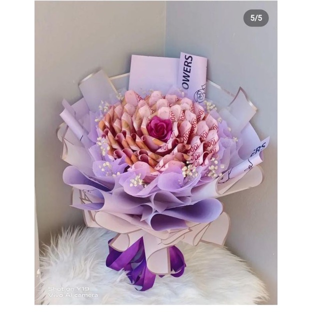 Bucket flower money