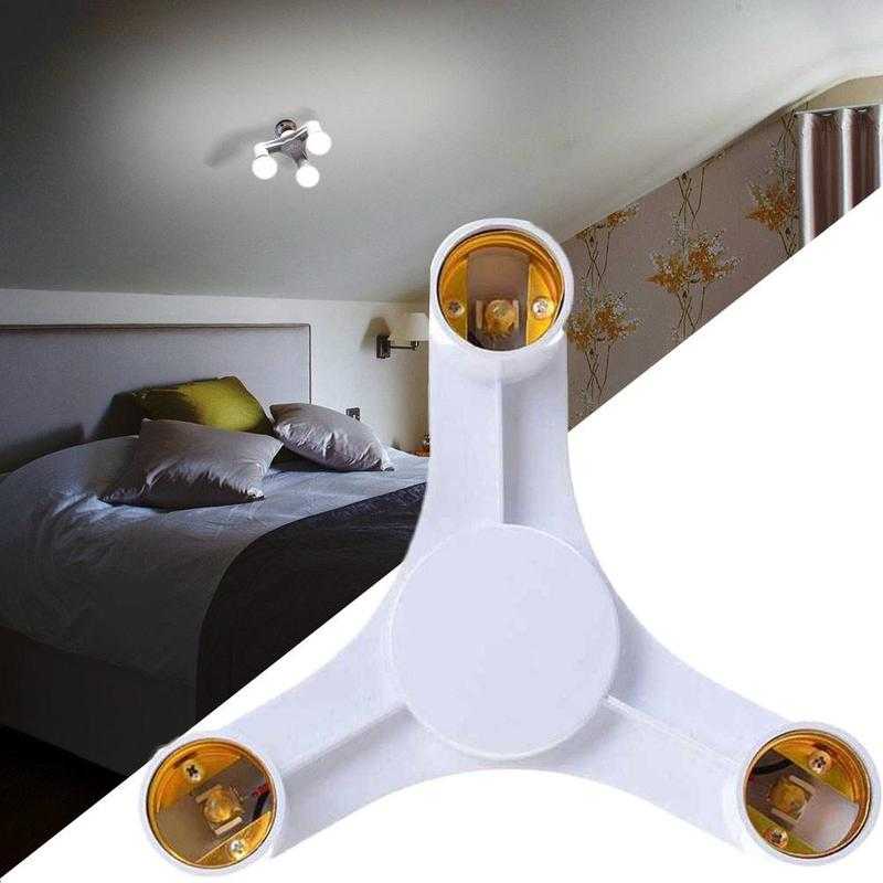 [BISA COD] JLNONLNJKT LED Fitting E27 Cabang 3 Lampu Bohlam Studio - E3342