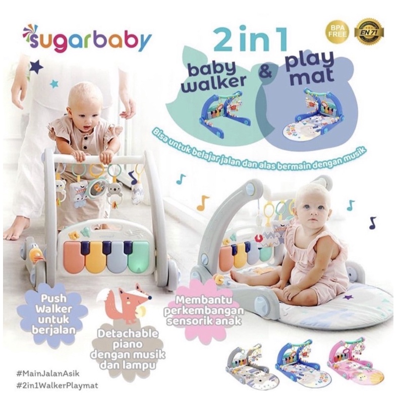 sugarbaby 2in1 walker dan playmat