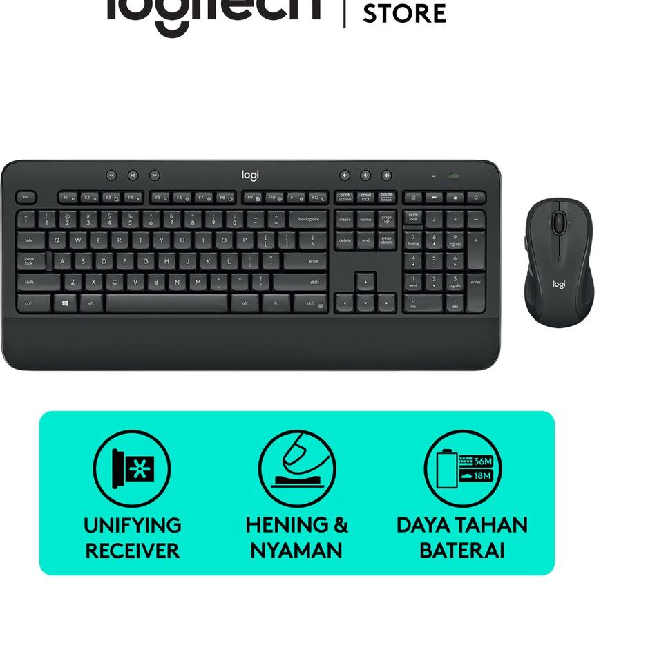 CodeP5b5A--Logitech MK545 Keyboard dan Mouse Wireless Advanced Full Size