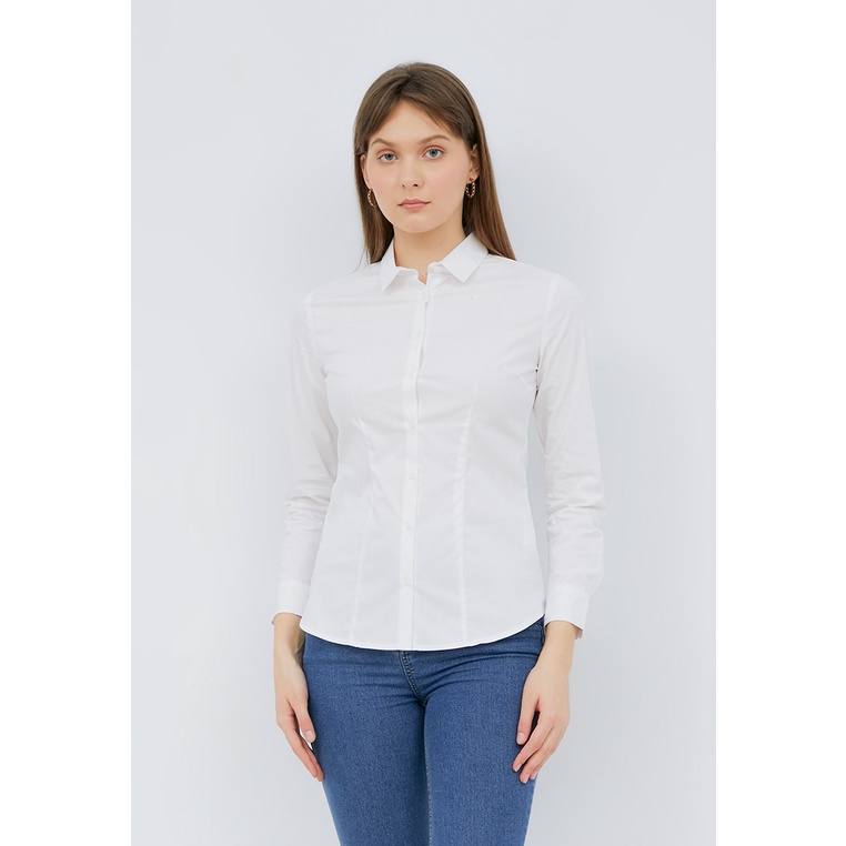Executive Basic Slim Fit Long Sleeve Shirt White
