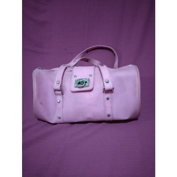 tas tabung pink preloved