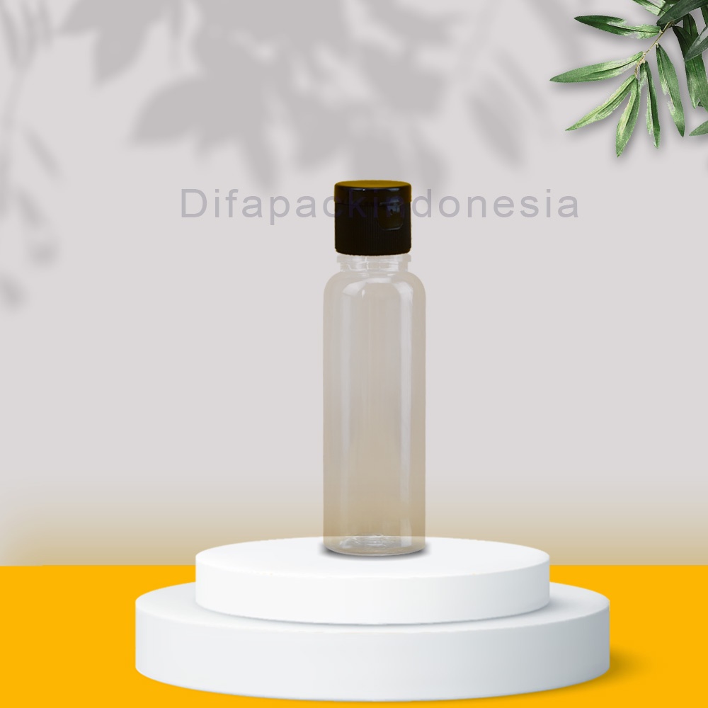 Botol pet 30ml fliptop hitam nat