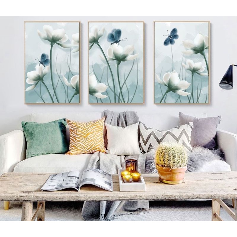 lukisan minimalis 3 panel uk/40x60cm