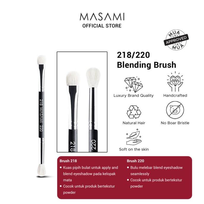 Masami 218 & 220 Double Eyeshadow Brush