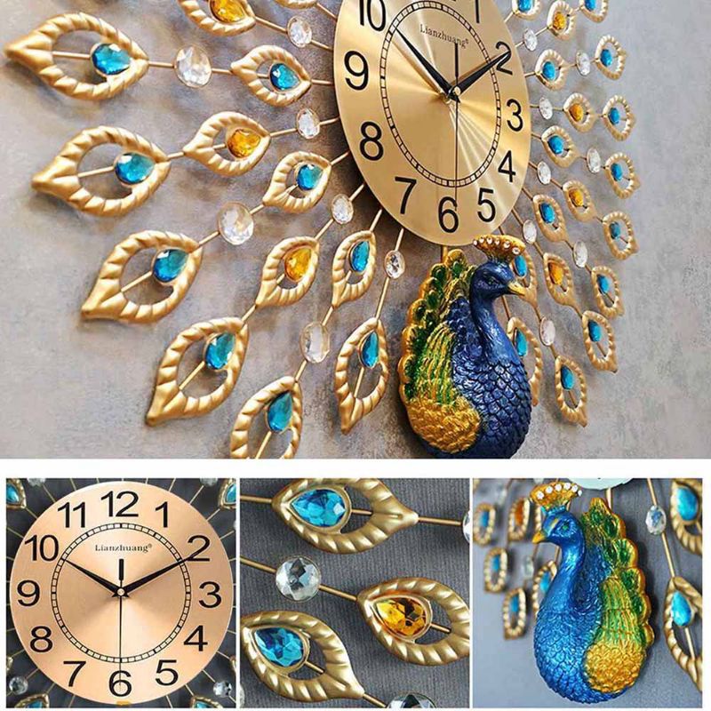 peacock wall clock