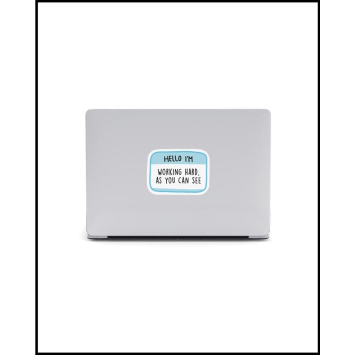 Hello Sticker (Blue) - Macbook Case