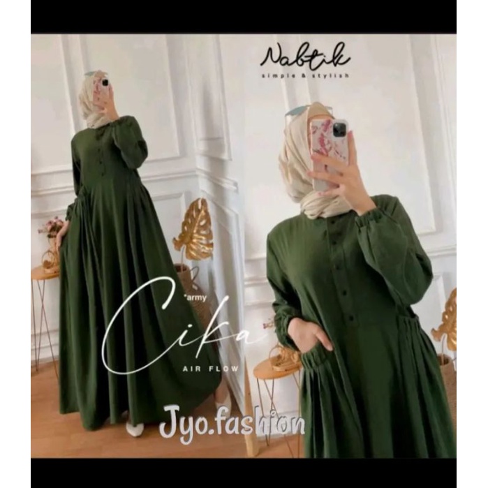 Gamis bahan Air Flow Import