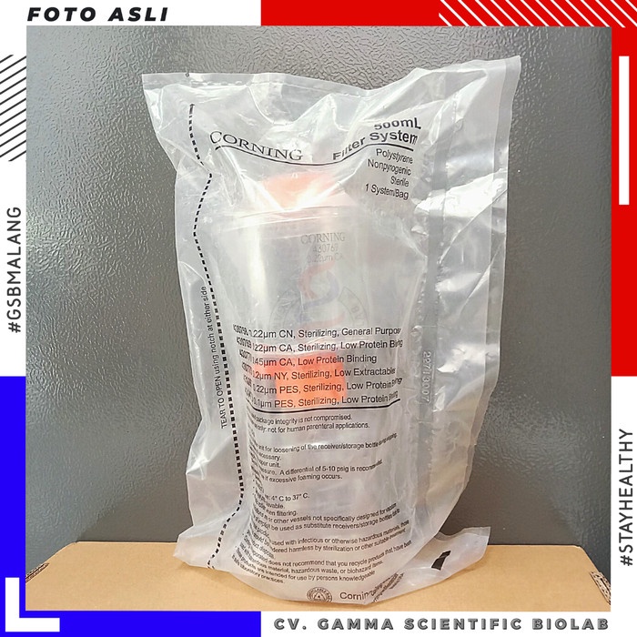 500mL Vacuum Filter/Storage Bottle System, 0.22µm Pore 33.2cm² CA