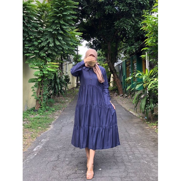 ALIFA BASIC MIDI DRESS