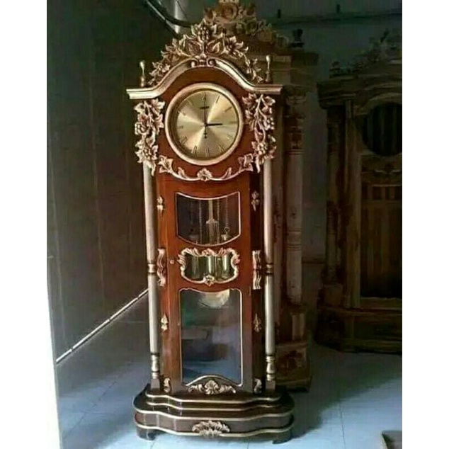 Almari jam mawar jati murah
