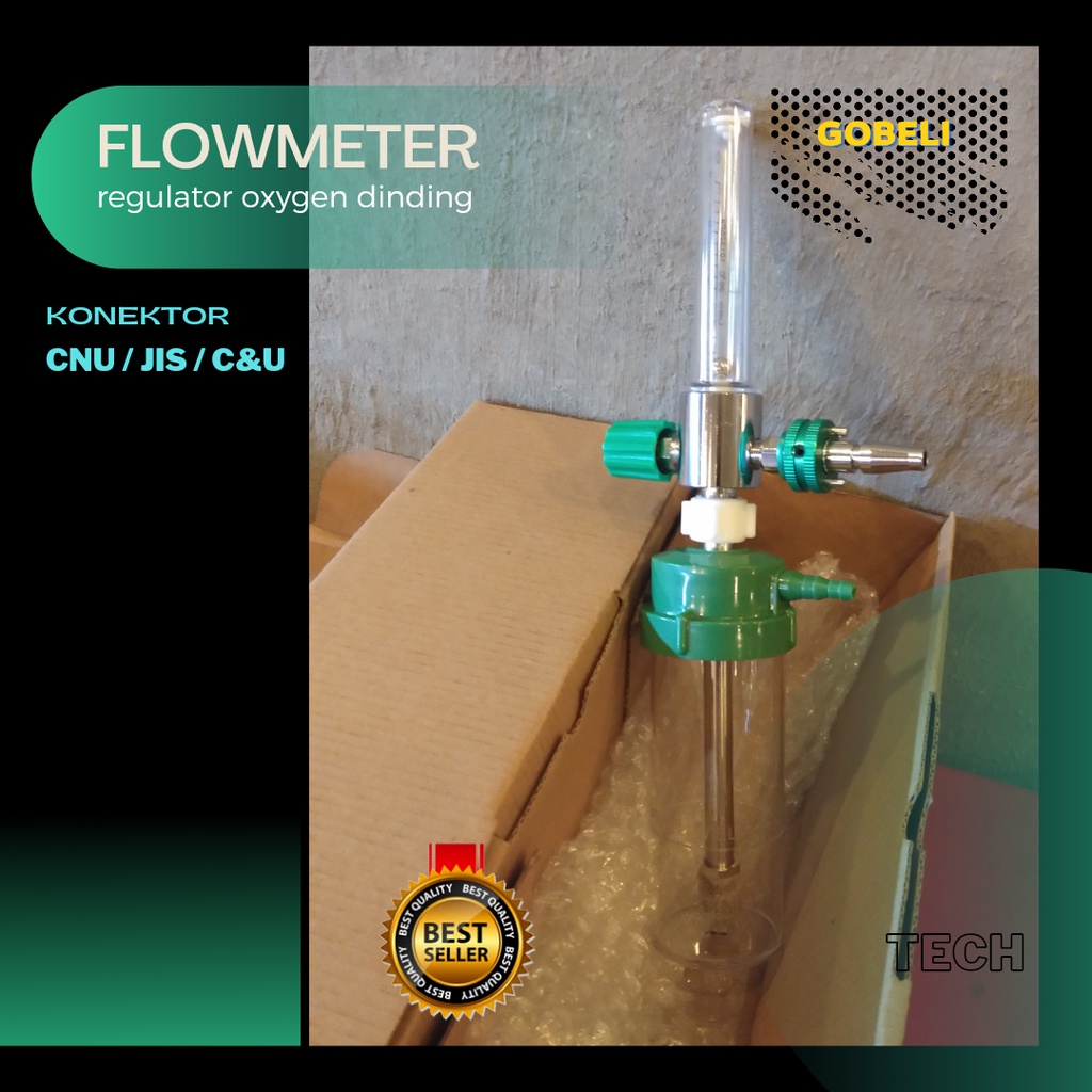 CNU - Flowmeter oxygen - Regulator oksigen dinding - wall inhalator