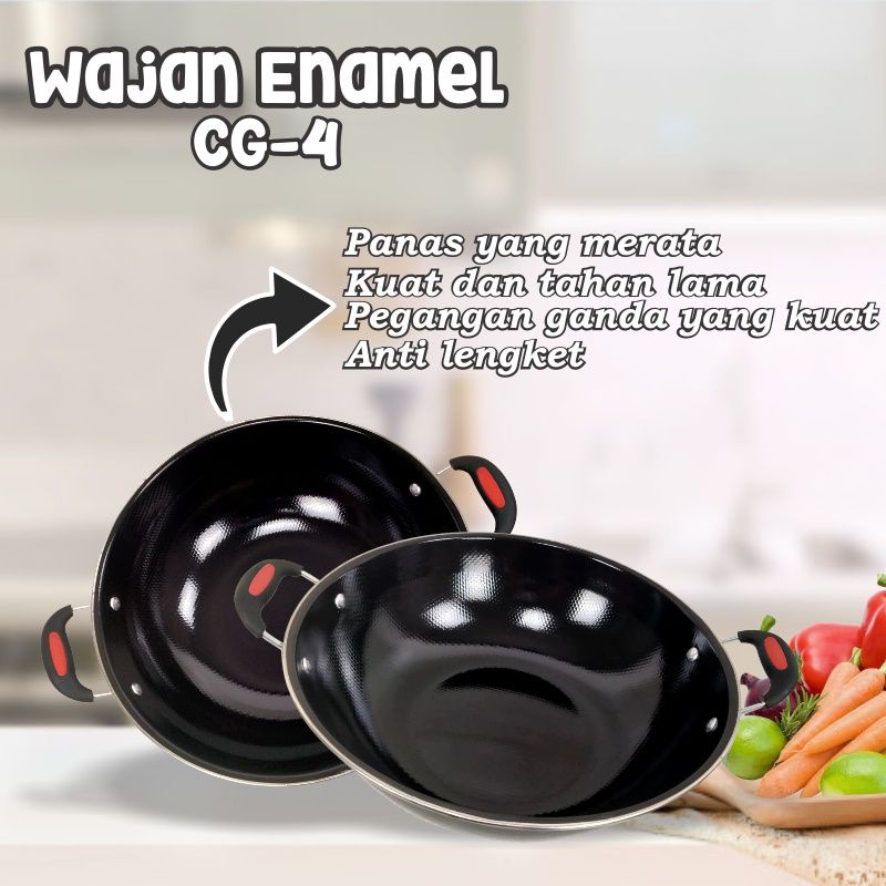 WAJAN ENAMEL KUPING 34CM