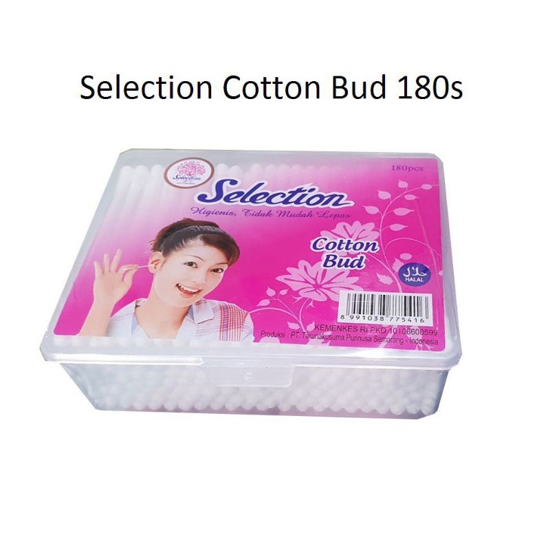 Cutton Bud Selection dewasa 180 pcs include kotak