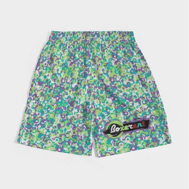 Boxer printing motif hexagonal bahan drifit
