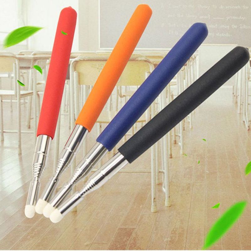 Pointer stainless Retractable/Pena Pointer/Tongkat Penunjuk Whiteboard Untuk Guru Presenter