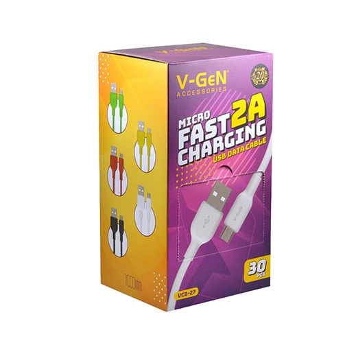 Kabel Data V-GEN VCB-27 2A Fast Charging Micro USB