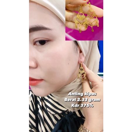 anting wayang emas 8k