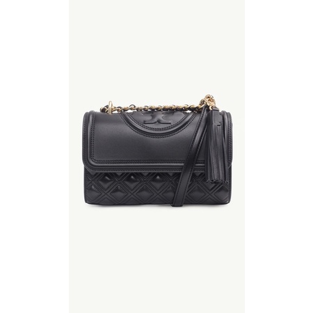 tory burch fleming small black ghw