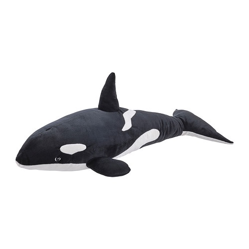 BLAVINGAD Boneka, orca/hitam putih, 60 cm