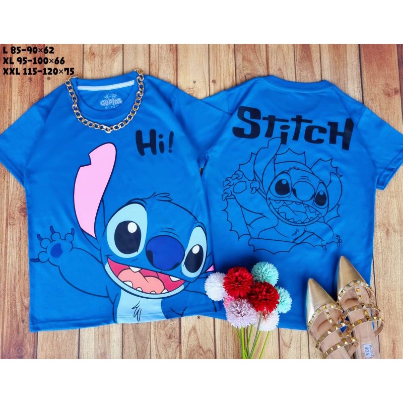 KAOS DEWASA CUPIDS STITCH BLUE