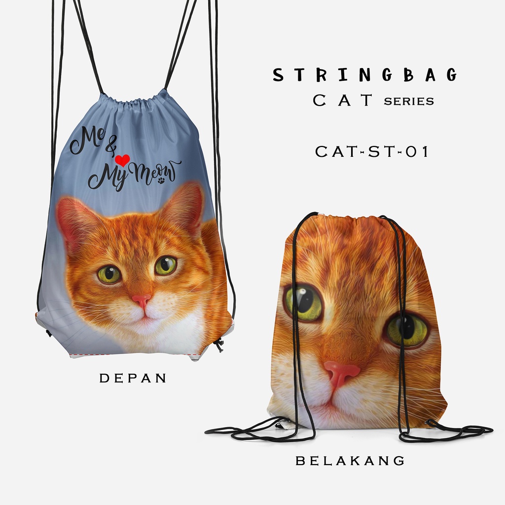 Stringbag Full Print CAT Tas Serut Cat Series