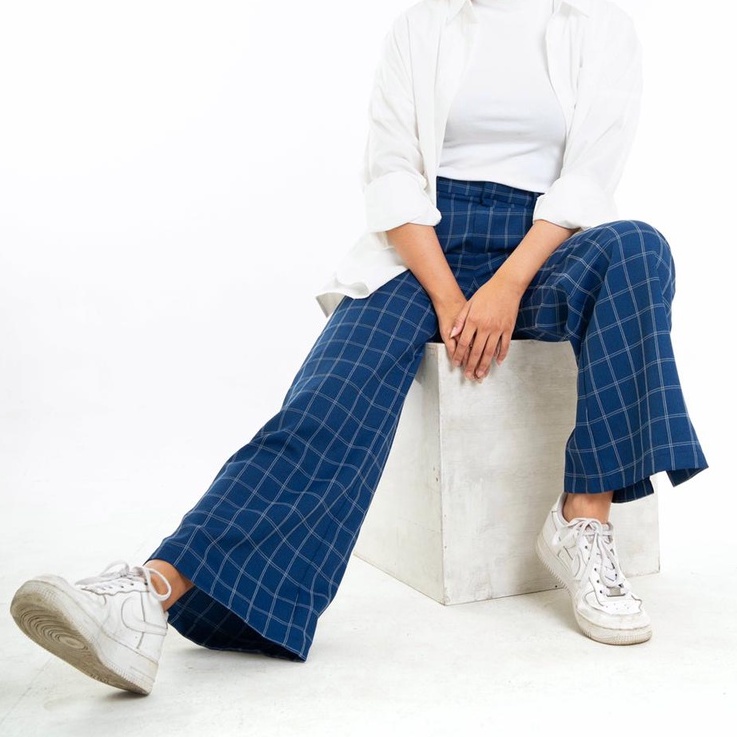 ROVESCA - PLAID HIGHWAISTED PANTS