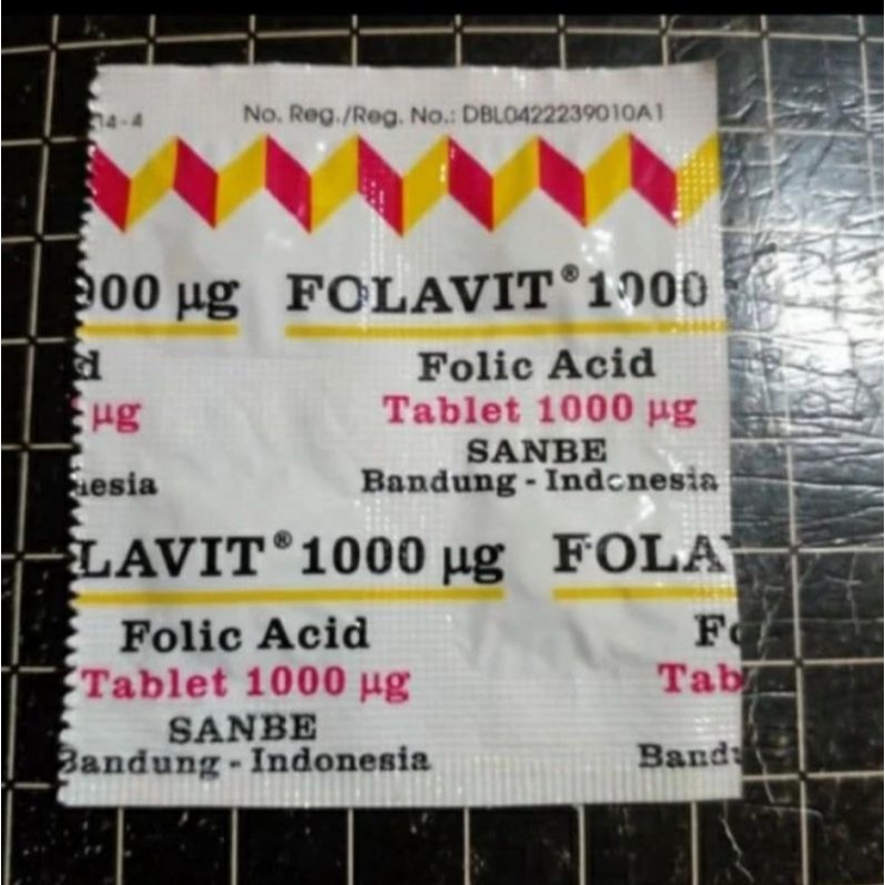 Folavit 1000mg strip isi 4 tablet
