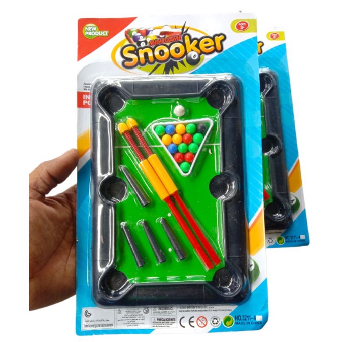 Mainan bilyard mini - mainan mini game Snooker Pool table set