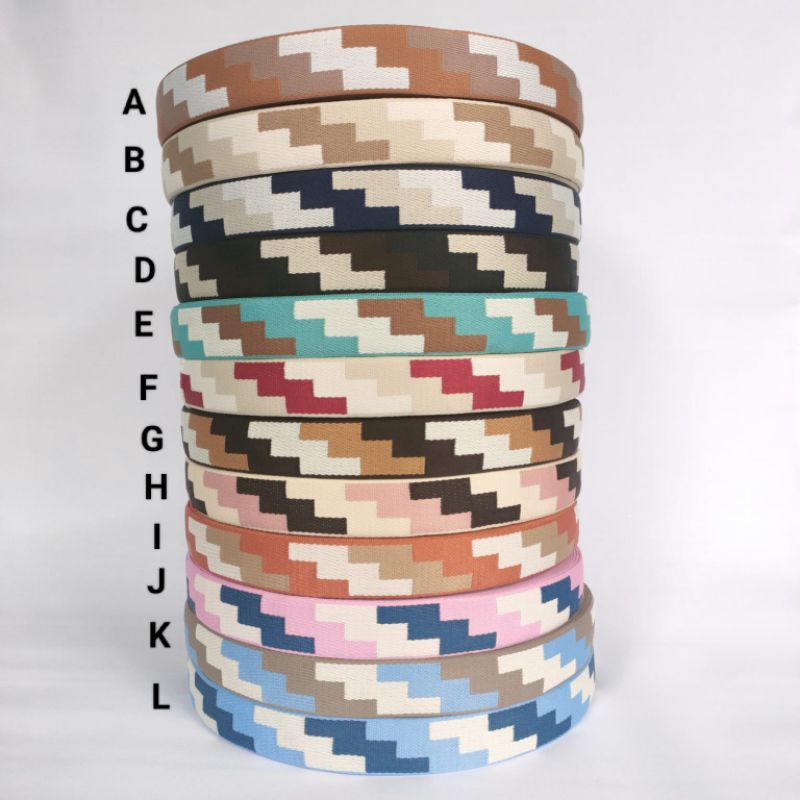 1 Rol Webbing Polyester Aesthetic 3,8cm