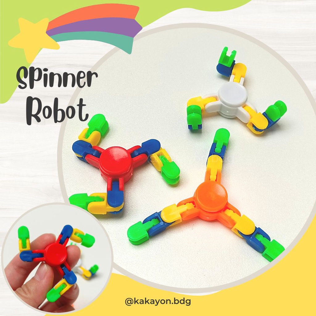 Mainan Anak Fidget Hand Spinner Robot