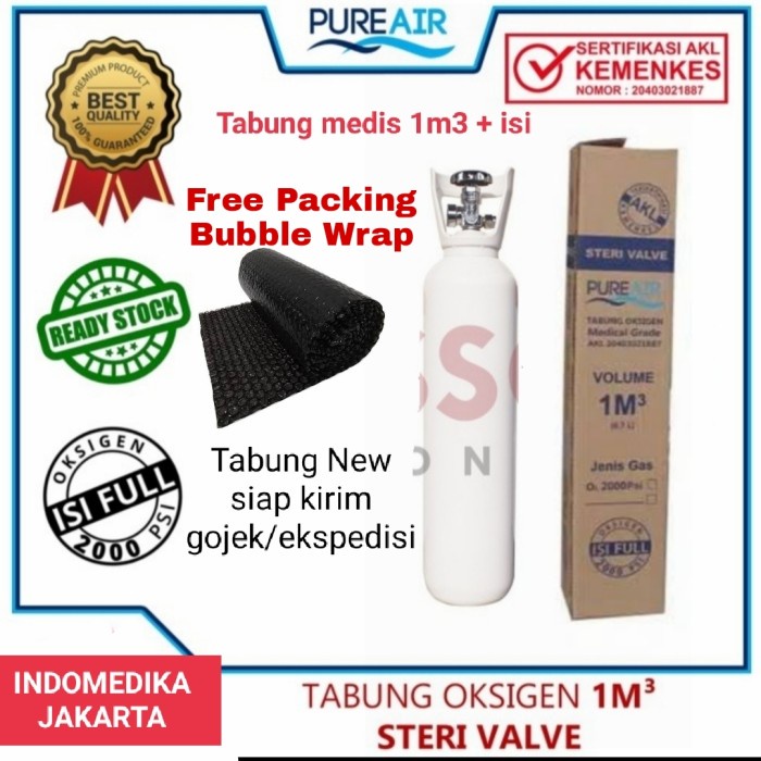 tabung oksigen 1m3 isi full.