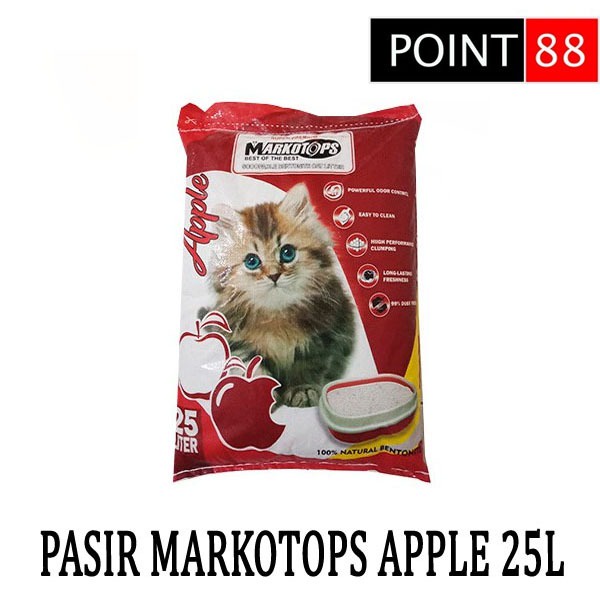 PASIR KUCING MARKOTOPS APPLE 25L (GRAB/GOSEND)