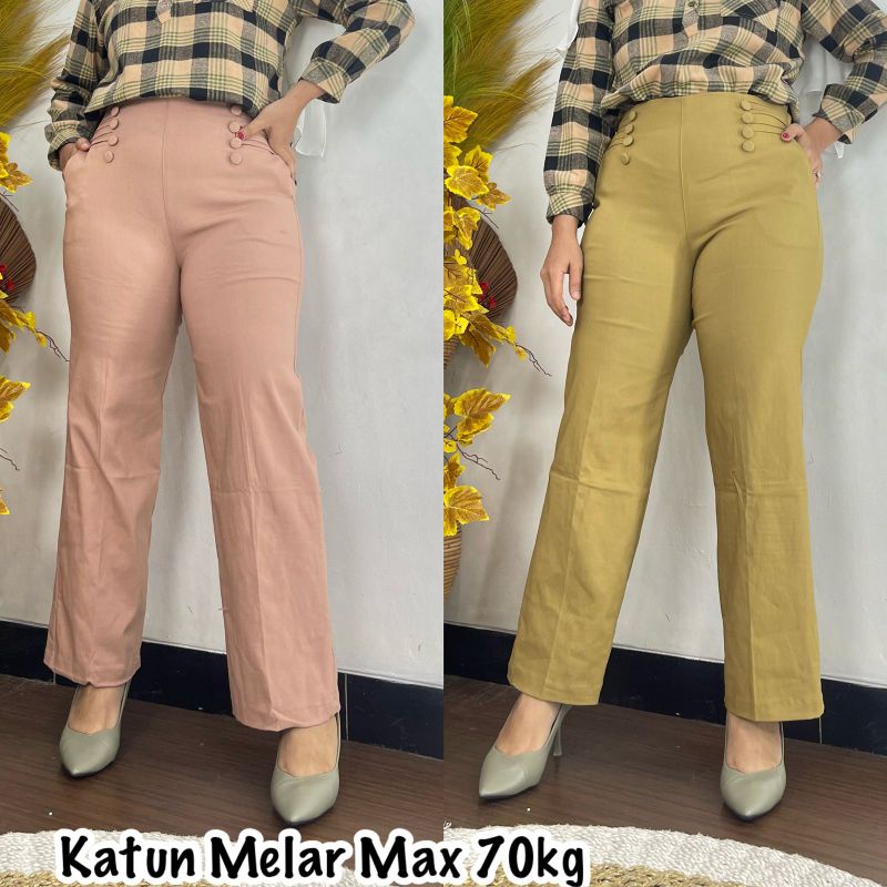 Celana Katun Kancing Atas