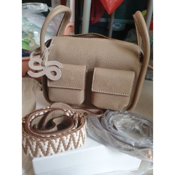 READY NEW! Little Bunny MINI BRICK bag leather