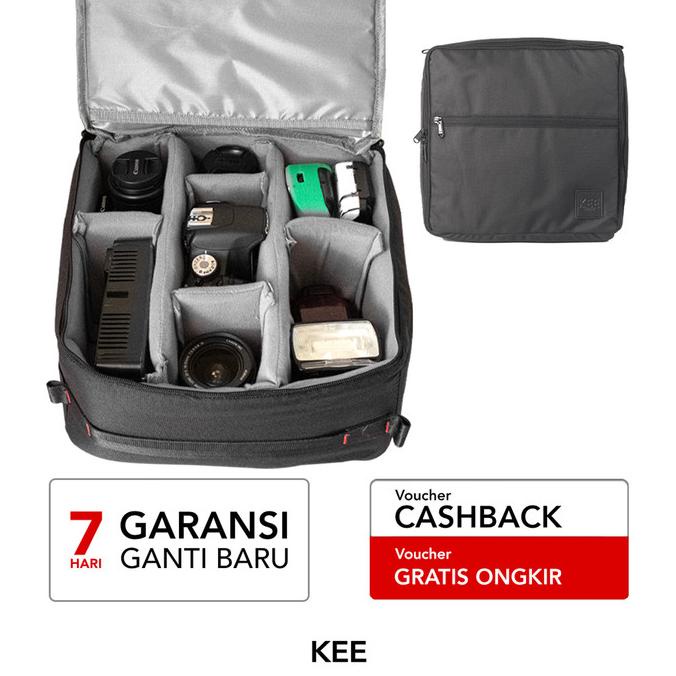 Kee Camera Case Insert Camera Box Pouch Lensa - Colt Edition 2.0 Black