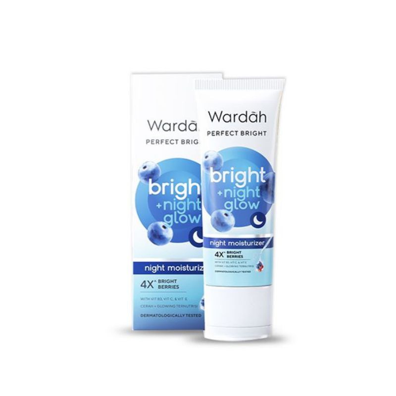 wardah night moisturizer perfect bright