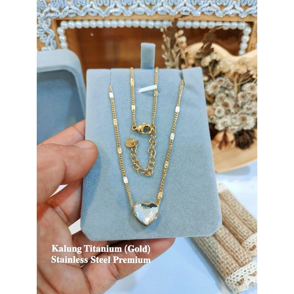 Kalung love titanium premium