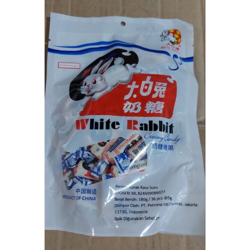 permen white rabbit kelinci putih