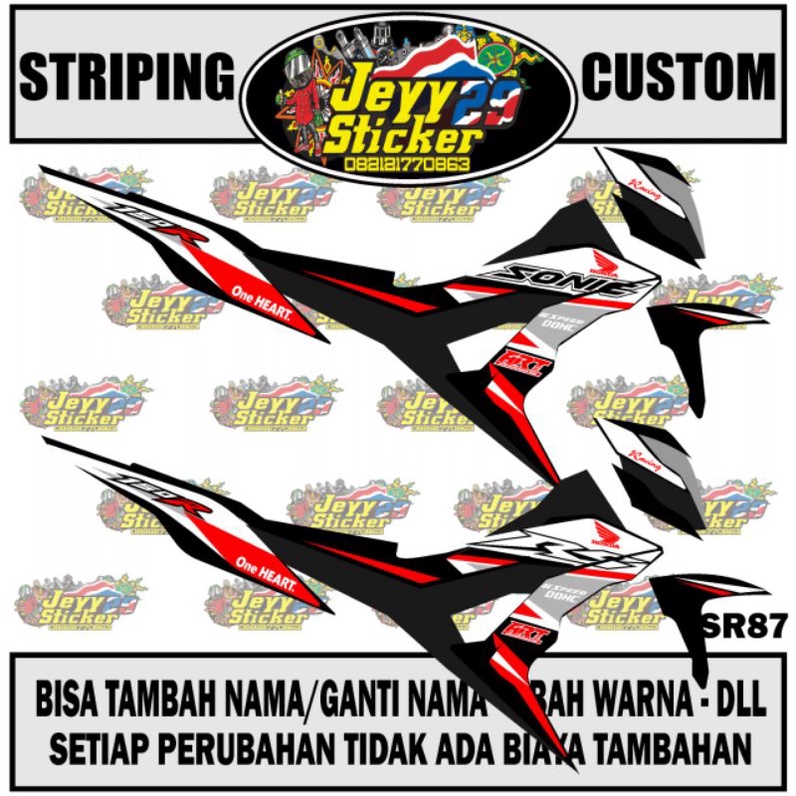 STRIPING SONIC 150R CUSTOM SUKA SUKA
