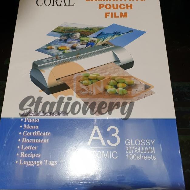 Plastik laminating a3 coral