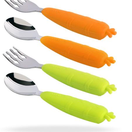 Monee - Kids Spoon & Fork - GREEN